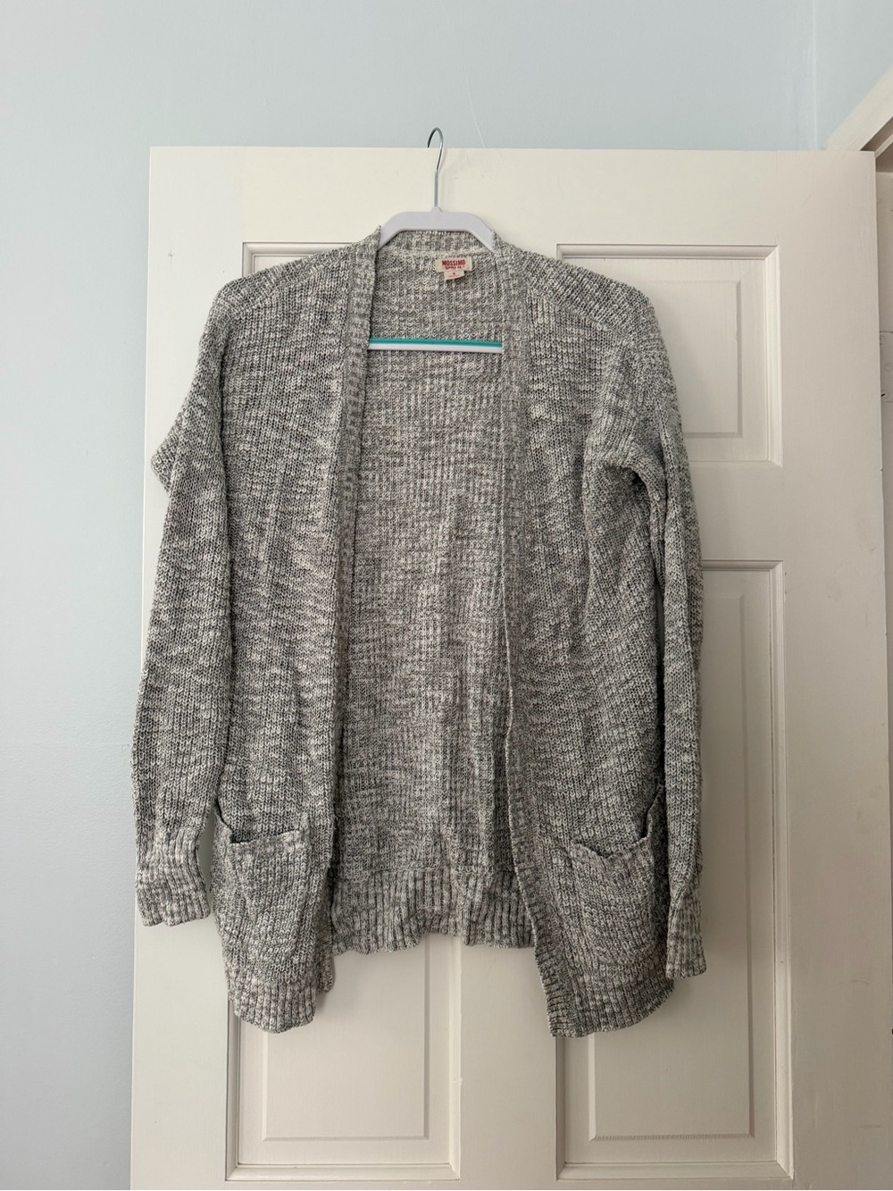 Mossimo Supply Co. Marled Gray Open-Front Cardigan
